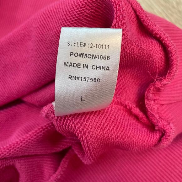 Def Leppard Hysteria Pink Crewneck Sweatshirt Women’s L Graphic Band Pullover - Picture 4 of 8